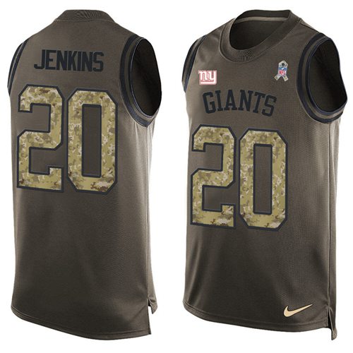 Nike Giants #20 Janoris Jenkins Green Men's Stitched NFL Limited Salute To Service Tank Top Jersey
